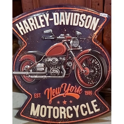 Affiche en métal avec mention Harley Davidson